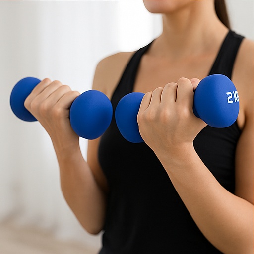 wzmacnianie rąk z hantlami