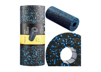 Roller, wałek do masażu 4fizjo 14cm/33cm czarno-niebieski