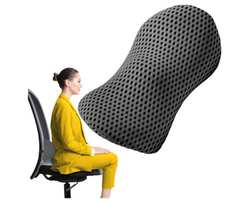 Poduszka ortopedyczna lędźwiowa do siedzenia 4fizjo czarna