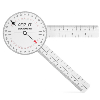 Goniometr przezroczysty 4FIZJO 20 cm do pomiaru ruchomości stawów