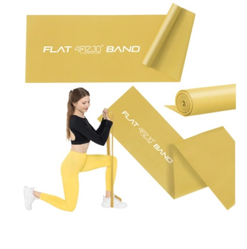 Taśma elastyczna rehabilitacyjna FLAT BAND 2 m (opór 7/7) – złota