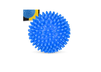 Piłka do masażu z kolcami 4FIZJO - 8 cm - niebieska