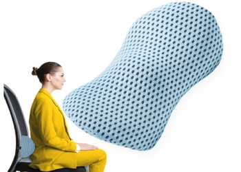 Poduszka ortopedyczna lędźwiowa pod plecy niebieska