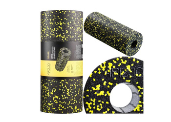 Roller, wałek do masażu 4fizjo czarno-żółty 14cm/33cm